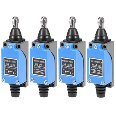 Afbeelding van GUUZI 4 stks ME 8122 Dwarsrolplunjer Momentary Eindschakelaar 1NC + 1NO voor CNC Mill 3D printer Deur Schakelaar 0 250 V/5A
