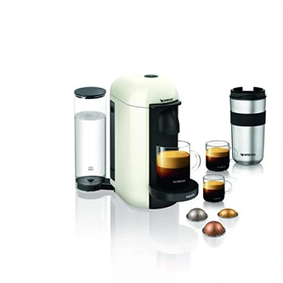 Afbeelding van Krups YY3916FD Nespresso koffiezetapparaat Vertuo + Plus capsules Espresso Lungo mok Alto White