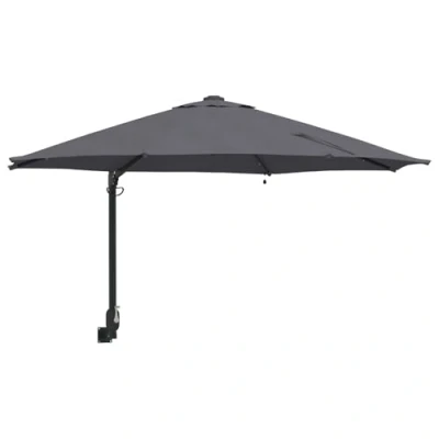 Afbeelding van vidaXL Wandparasol met LED&#039;s in Anthraciet, 248 cm
