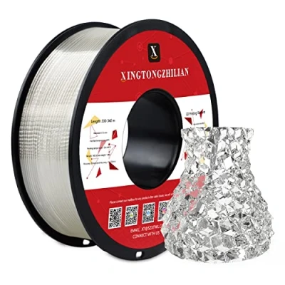 Afbeelding van ACTIVEME PETG+ 3D printerfilament, filament 1,75 mm, maatnauwkeurigheid +/ 0,02 1 kg spoel printfilament voor printers, transparant