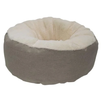 Afbeelding van Jack and Vanilla Nimba Hoge Mand Kattenmand Hondenmand Kleur: Zand Maat M: 60x60x23 cm
