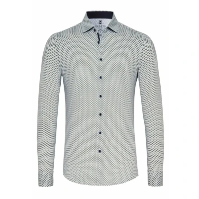 Afbeelding van Desoto overhemd heren blauw geprint