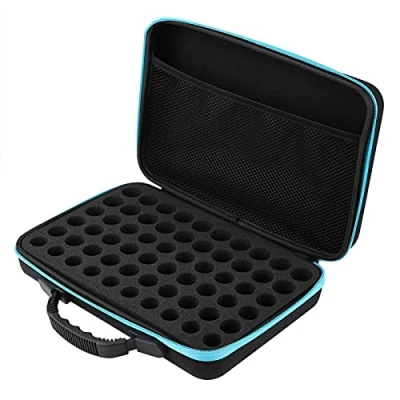 Afbeelding van Etherische Oliën Cases, 5ml, 10ml, 15ml Olie Draagtas Houdt 60 Flessen Hard Shell Tas voor Reizen(blauw)