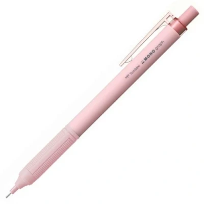 Afbeelding van Tombow Mechanisch potlood MONO graph Lite smokey pink, precisiepunt, comfortabele handgreep, geïntegreerde gum, navulbaar [SH MGL85]