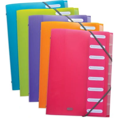 Afbeelding van Elba 400010367 map Polypropyleen (PP) Blauw, Groen, Oranje, Roze, Violet A4