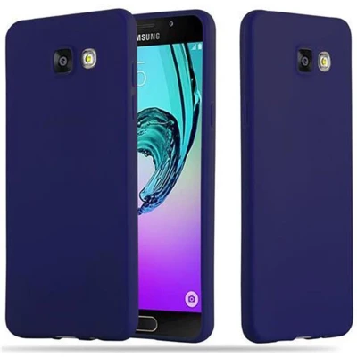 Afbeelding van Cadorabo Hoesje geschikt voor Samsung Galaxy A5 2016 in CANDY DONKER BLAUW Beschermhoes TPU silicone Case Cover