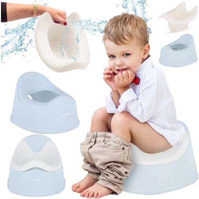 Afbeelding van sun baby Potje 18 36 maanden antislipvoeten, ergonomische rugleuning, verwijderbare inzet, kunststof, tot 15 kg Blauw Wit