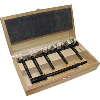 Afbeelding van Fisch Tools Houtboorset 6 delig d. 35,40,50,60,68 mm + verlengstuk 1 stuk 031BS0006K01