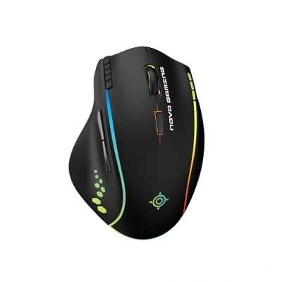 Afbeelding van NOVA GAMING PERSEE programmeerbare draadloze RGB gamingmuis personalisatiesoftware, instelbare DPI, 9 led animaties, oplaadbare muis