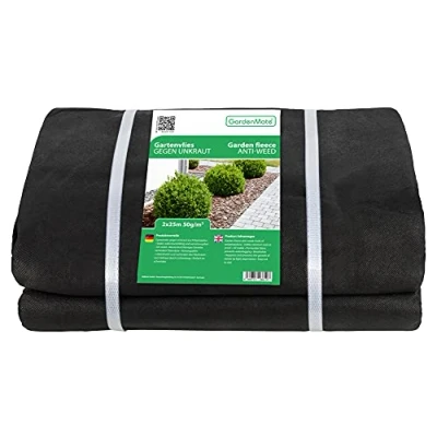 Afbeelding van GardenMate Worteldoek 50g/m² anti onkruiddoek scheurvast gronddoek waterdoorlatend 2mx25m = 50m2
