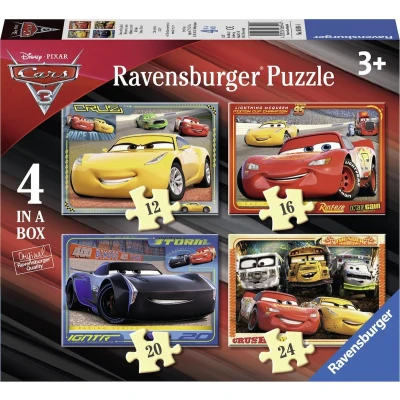 Afbeelding van Ravensburger puzzel Disney 4 in 1 Cars 3 Let&#039;s race! 12 + 16 20 24 stukjes