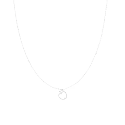 Afbeelding van OOZOO Jewellery Zilverkleurige ketting met een appel SN 2042