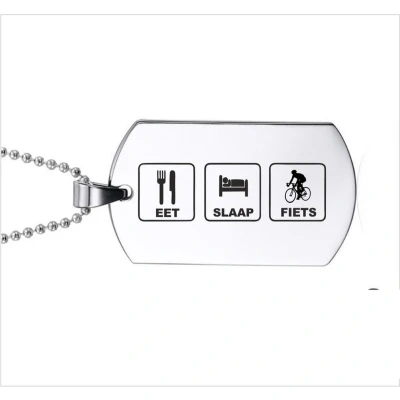 Afbeelding van Ketting RVS Eet Slaap Fiets
