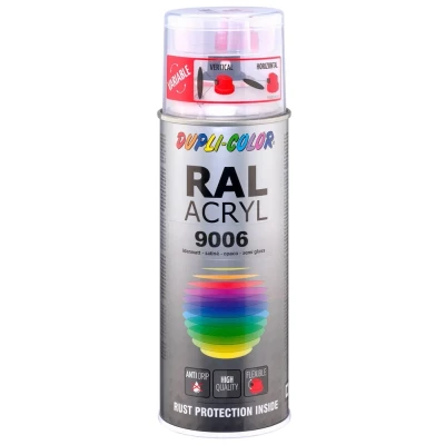 Afbeelding van dupli color ral acryl zijdeglans 9006 wit aluminium metallic 349782 400 ml
