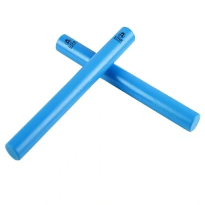 Afbeelding van A Star Blue Wood Claves, 20cm 2st/paar Handheld Rhythm Sticks, houten percussie instrument