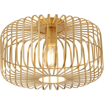 Afbeelding van Gillingham Plafondlamp 1 lichts d:40cm draad goud Modern Searchlight