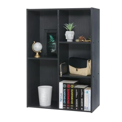 Afbeelding van Iris Ohyama, Houten plank / kubuskast boekenkast kast open kast, Modulair, Design, kantoor, woonkamer, slaapkamer Basic Storage Shelf CX 23C Zwart Eiken