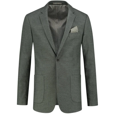 Afbeelding van Gents Colbert tweedlook Polyester viscose Groen Maat 25