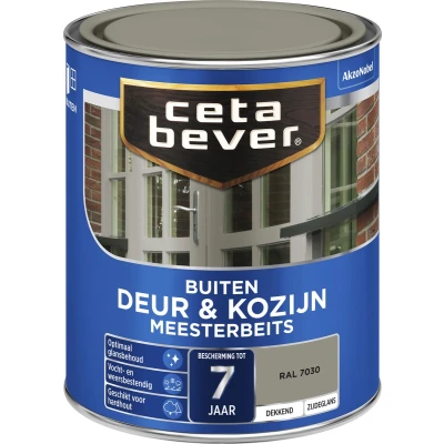 Afbeelding van Ceta Bever Dekkend Meesterbeits RAL 7030 Zijdeglans Blanke lak &amp; Beits