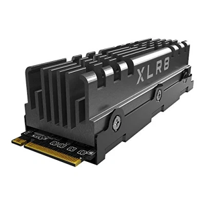 Afbeelding van PNY XLR8 CS3140 M.2 NVMe Gen4 x4 interne Solid State Drive (SSD) met Heatsink 2 TB, leessnelheid tot 7500 MB/s, schrijfsnelheid 6850 MB/s