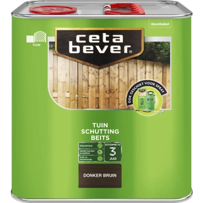 Afbeelding van Ceta Bever Schuttingbeits Transparant Donkerbruin Blanke lak &amp; Beits