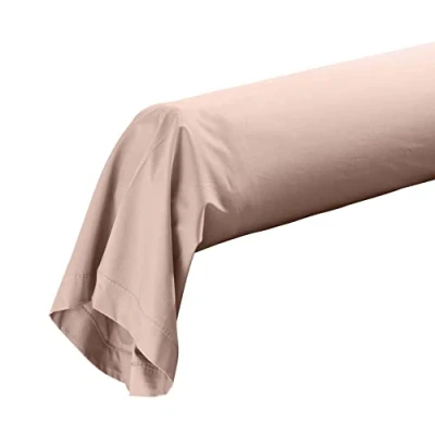 Afbeelding van douceur d&#039;intérieur, Kussensloop voor nekrol, 85 x 185 cm, perkal nude, 100% katoen percal