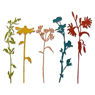 Afbeelding van Sizzix Thinlits Die 665221 Wildflower Stengels #3 door Tim Holtz 5 Pack, Multicolor, One Size