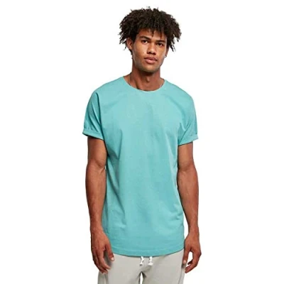 Afbeelding van Urban Classics LONG Shaped Turnup Tshirt basic, Heren, Maat: 4XL, Glass