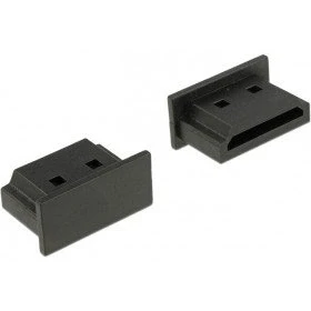 Afbeelding van Delock stofhoes voor HDMI micro D aansluiting met handvat 10 stuks zwa