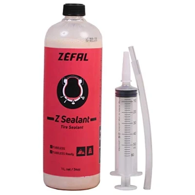 Afbeelding van Zefal Z fles Met Afdichtmiddel 3 Mm 1l Spuit Voorkomt Lekke Banden Roze