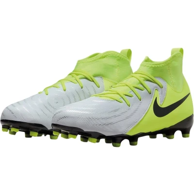 Afbeelding van Nike Performance JR Phantom LUNA II ACAD FG/MG Unisex Voetbalschoenen met kunststof noppen voor kinderen, Maat: 35.5, Metallic silver/black/volt