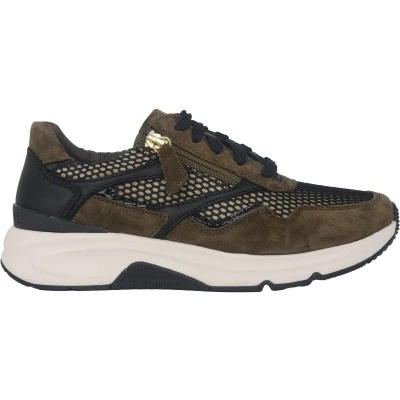 Afbeelding van Gabor rollingsoft sensitive 96.896.44 dames rollende wandelsneaker groen maat 43 (EU) 9 (UK)