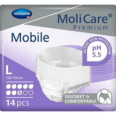 Afbeelding van Molicare Premium Mobile 8 Druppels Large 2015 ml Absorptie 14 stuks