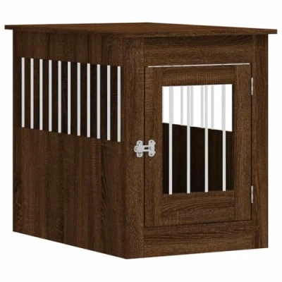 Afbeelding van vidaXL Hondenbench 55 x 80 68 cm bewerkt hout bruineikenkleurig
