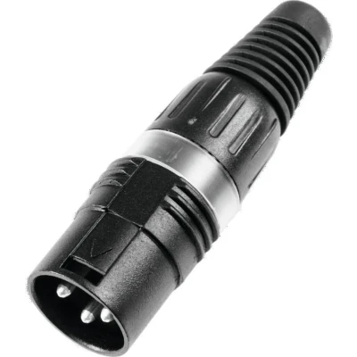 Afbeelding van Hicon XLR plug 3pin HI X3CM BLK