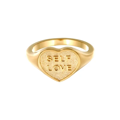 Afbeelding van ELLI Ring &#039;Self Love&#039; goud