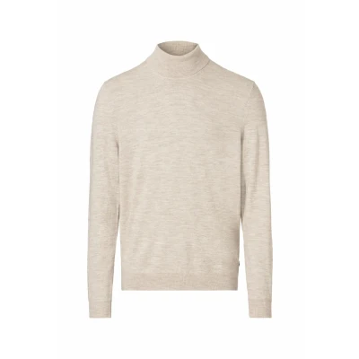 Afbeelding van OLYMP Casual Modern Fit Coltrui lichtbeige, Effen