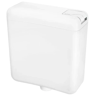 Afbeelding van Cornat Spoelbak TRITON, wit/tweehoeveelheden spoeling/toiletspoeling/opbouwspoelbak/toilet/badkamer / SPK1100