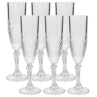 Afbeelding van Champagneglazen 6 stuks glas 200 ml