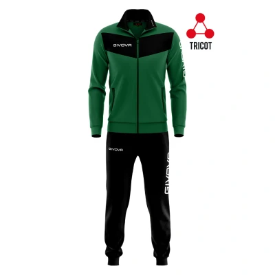 Afbeelding van Givova TR018 Visa trainingspak voor heren, meerkleurig (groen/zwart), 3XL