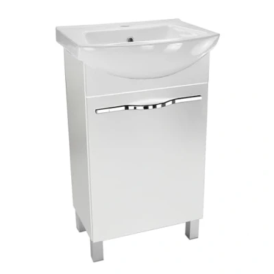 Afbeelding van paplinskimoebel Badkamerkast met wastafel 50 x 40 84,5 cm, wastafelonderkast, badkamermeubels, kleine gastentoilet onderkast cm badkameronderkast