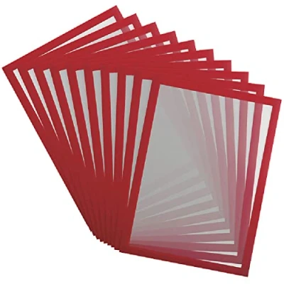 Afbeelding van Tarifold Magneto Pro 10 magnetische informatiekader A4, voor documenten, notities, borden, vervanging en snel inbrengen achterkant van metalen oppervlakken, rood, stuks