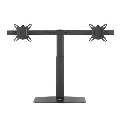 Afbeelding van ACT AC8332 Gasveer Monitor bureausteun 2 schermen tot 27 VESA Kantelen Roteren Zwenken Hoogte Verstelbaar Ergonomisch
