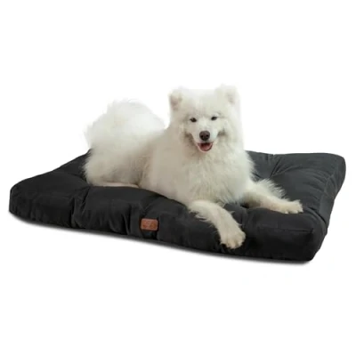 Afbeelding van Bedsure Hondenkussen, groot formaat, waterdicht, hondenmat van Oxford stof, matras voor honden, XL, zwart (110 x 89 10 cm), ideaal hondenbed, nis en auto