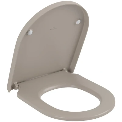 Afbeelding van Villeroy en boch subway 3 0 closetzitting softclose quickrelease 43 8x37 4x4 2cm almond 8m42s1am