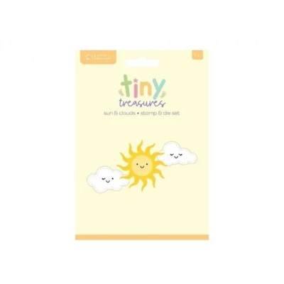 Afbeelding van CC Tiny Treasures Collection Clearstamp/Snijmal Sun and Clouds