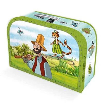 Afbeelding van Pettersson und Findus Kinderkoffer medium: Pappkoffer mit Metallhenkel