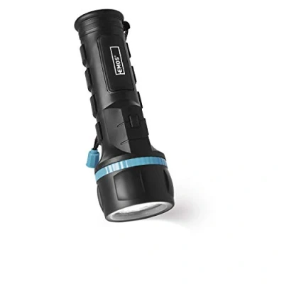 Afbeelding van EMOS P3862 LED rubberen zaklamp, 85 uur brandduur, lichtstroom 20 lumen, 44 m lichtbereik, werkt op batterijen