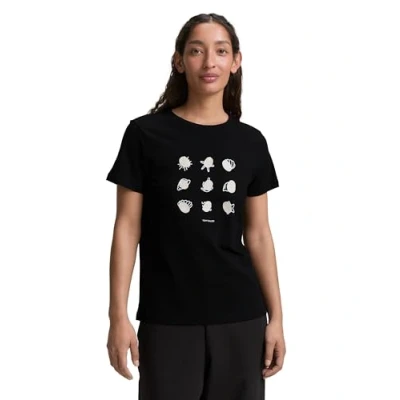 Afbeelding van TOM Tailor WITH Print Tshirt print, Dames, Maat: 3XL, Deep black