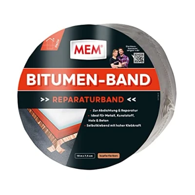 Afbeelding van MEM bitumen band 7,5 cm x 10 m koper